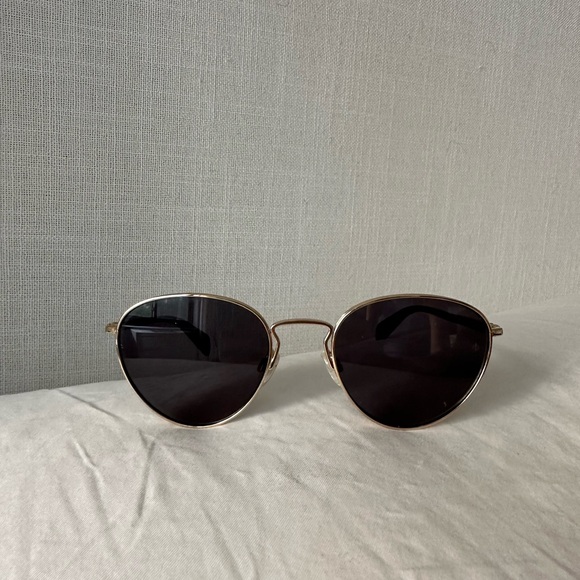 Rag and Bone Gold Frame Round Black Sunglasses Rnb 1019/S - Picture 7 of 9